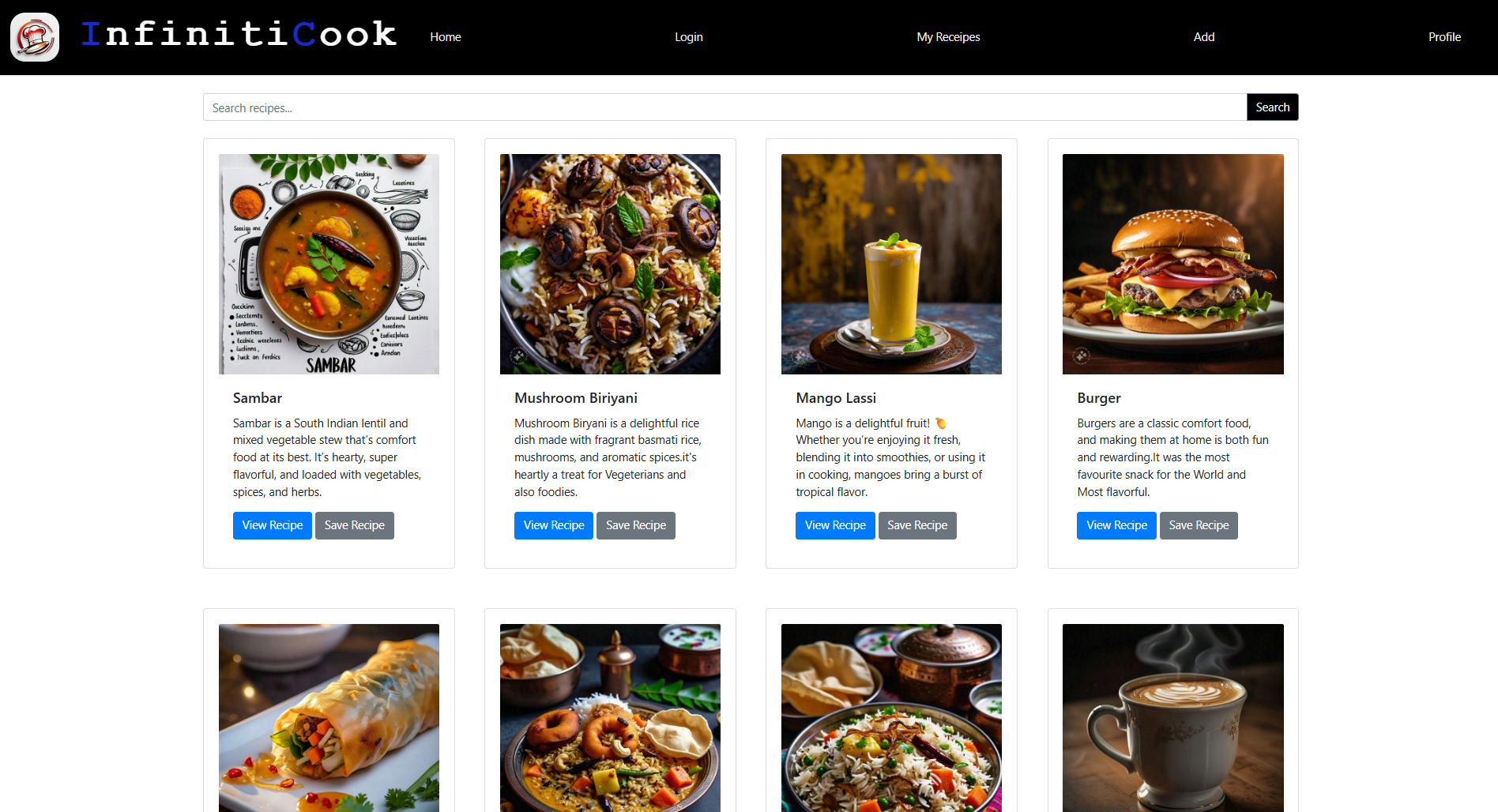 INFINITICOOK Recipe Platform